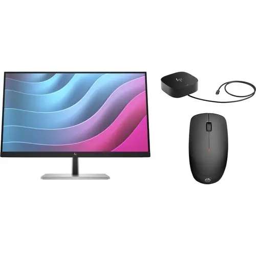 [6N6E9AA + 5TW10AA + 4E407UT] HP E24 G5 FHD Monitor + HP USB-C Dock G5 + HP 235 Slim Wireless Mouse BUNDLE