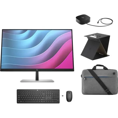 [5TW10AA+1E7D7AA+6N6E9AA+9C2H2AA+1Y4D0AA] HP USB-C Dock G5 + HP Prelude 15.6 Top Load + HP E24 G5 FHD Monitor + HP CONVERTIBLE LAPTOP STAND + HP 235 WL MSE/KB COMBO BRAC BUNDLE