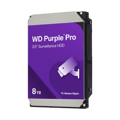 [WD8002PURP] WD Purple Pro 8TB 3.5" Surveillance HDD 7200RPM 256MB SATA3 245MB/s 550TBW 24x7 64 Cameras AV NVR DVR 2.5mil MTBF